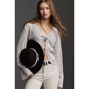Anthropologie | Long-Sleeve Tie-Front Top